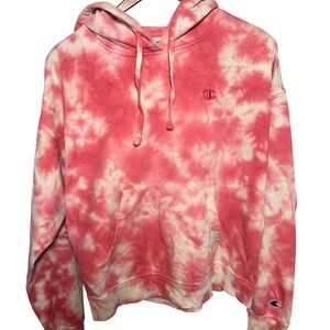 Champion Women's Pink CreamTie-Dye Hoodie M